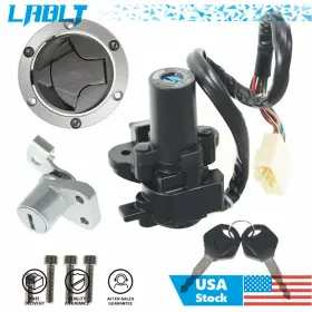 Om216927oc Lablt Ignition Switch Lock Gas Cap Cover For 2008-12 Kawasaki Ninja 250r/ex250j