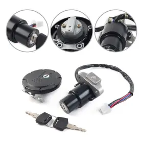 Lookppppt 321300215537 Ignition Switch Fuel Gas Cap Lock Set Fit For Kawasaki Klr650 1987-2018 Us
