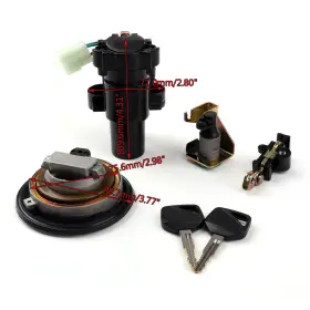35010-mcb-610 Madhornets Ignition Switch Lock Fuel Gas Cap Set Fits Honda Xlv650 Xl650 Transalp 00-06 Yu