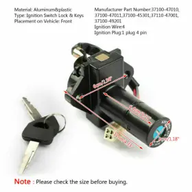 37100-47010 Madhornets Ignition Switch Lock Keys For Suzuki Gs550 Gs 450/400/250 Gs1000 Gsx 1100 Uyu