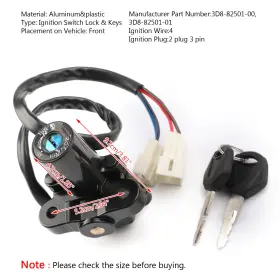 3d8-82501-00 Madhornets Ignition Switch Lock Keys Fit For Yamaha Xvs950 V-star Xvs1300a Xvs1300bg