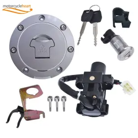 Gre69075 Mitoharet Ignition Switch Fuel Gas Cap Seat Lock Key Set For Honda Cbr600rr 2003-2006