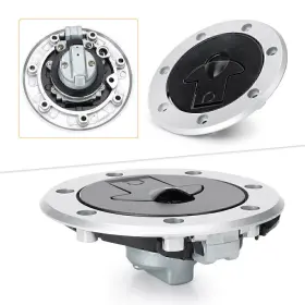 Moto Hij 550755386718 Fuel Gas Tank Cap Cover Lock Set 2 Key Universal For Kawasaki Ninja Alu