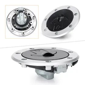 Moto Hij 612057283710 Fuel Gas Tank Cap Cover Lock Set 2 Key Universal For Kawasaki Ninja Alu