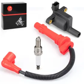 Moto1988 4014908 2015 For Polaris Sportsman Etx Ignition Coil With Wire Cap And Spark Plug 4015072