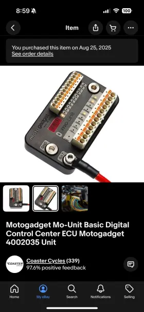 4002035 Motogadget Mo-unit Basic Digital Control Center Ecu Unit