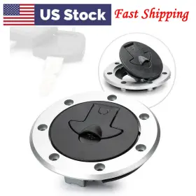 77us Motorshop 550728367232 Fuel Gas Tank Cap Cover Lock Set& 2 Keys Fit Kawasaki Ninja Aluminum Universal