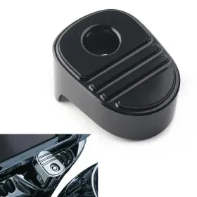 Motorshop168 550731323911 Tri Line Ignition Switch Cover Cap For Harley Electra Road Glide Flh 14-18 Black