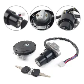 Motorshop168 550732952264 Ignition Switch Fuel Gas Cap Lock Set Fit For Kawasaki Klr650 1987-2018