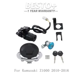 Btp237945p Munirater Fuel Gas Cap Ignition Switch Seat Lock Keys Set For Kawasaki Z1000 2010-2016 New