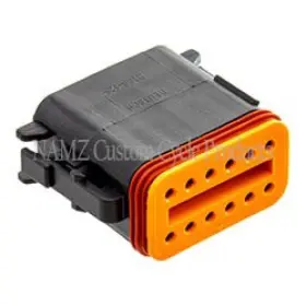Dp-12b Namz Custom Cycle Deutsch Dt Series 12-wire Plug And Wedgelock - Black
