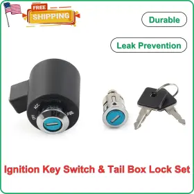 Newsmarts 779880760983 Ignition Key Switch &tail Box Lock Set For Harley Sportster 883/1200 2014-20
