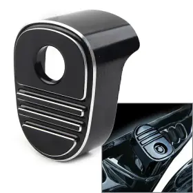 6985 Nomura 890000684627 Black Tri-line Ignition Switch Cover #6985 For Harley Touring Bagger Flh 2014-22