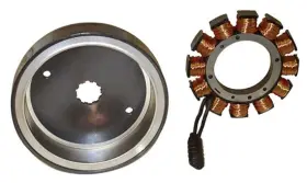 17834 Powerhouse New 32 Amp Rotor And Stator Kit For 1970-1999 Harley Davidson Except Twin Cam