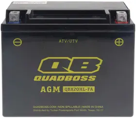 Ytx20l-bs Quadboss 401385 Maintenance-free Agm Battery - Motorcycle Atv/utv Dirt Bike