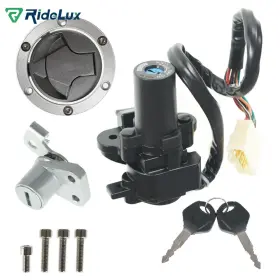 R144618 Ridelux Ignition Switch Gas Cap Seat Lock Set For Kawasaki 2008-2012 Ninja 250r Ex250j