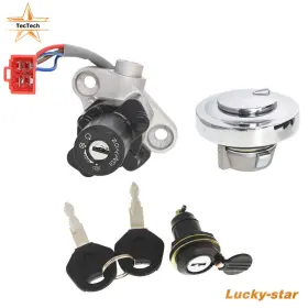Luc2798058 Tectech For Yamaha V-star 650 1100 1999-2016 Ignition Switch Fuel Cap Seat Lock Keys