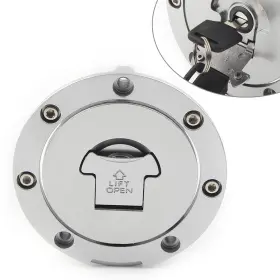 Threettt 550751871225 Fuel Gas Cap Cover Tank Lock For Honda Cbr1000rr 2004-2014 With 2 Keys