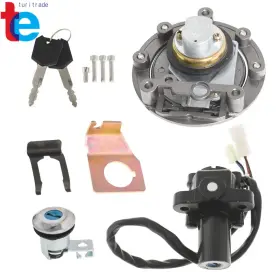 Tr38576 Turitrade Ignition Switch Gas Cap Lock Key Set For Yamaha R6 2006-2015 Fjr1300 2003-2005