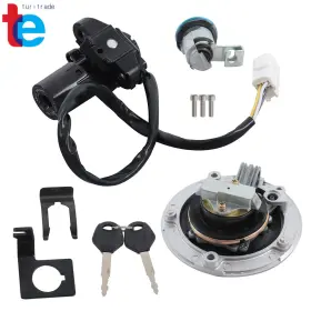 Tr76410 Turitrade Ignition Switch Gas Fuel Tank Cap Seat Lock For Kawasaki Z1000sx Ninja 1000