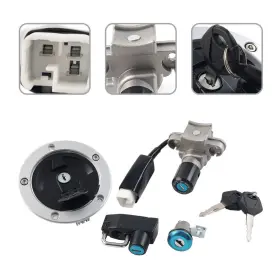 Twoagain 550716914660 Ignition Switch Fuel Gas Cap Seat Lock Key Set Fit Kawasaki Z125 Pro 2017-2022