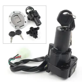 Twoagain 550720325445 Ignition Switch Gas Cap Seat Lock With Key Fit Yamaha Yzf1000r/600r Xjr600/400 Us