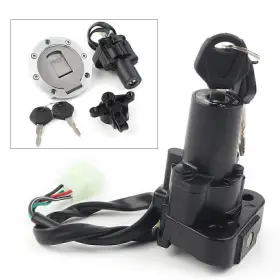 Twoagain 550720560020 Ignition Switch Gas Cap Seat Lock With Key For Yamaha Yzf1000r/600r Xjr600/400 Hs