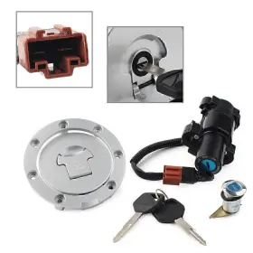 Twoagain 550720763919 For Honda 07-14 Cbr1000rr Cbr600rr Ignition Switch Fuel Gas Cap Seat Lock Key Us
