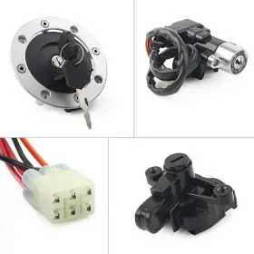Twoagain 550727779913 Ignition Switch Fuel Gas Cap Lock Key Set Fit Suzuki Gsf1200 Gsf600 Bandit 95-05