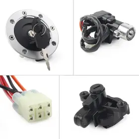 Twoagain 550749163127 Ignition Switch Fuel Gas Cap Lock Key Set Fit Suzuki Gsf600 Gsf1200 Bandit 95-05