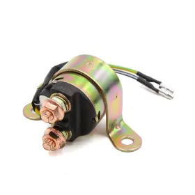 Uxcell 609876756129 Dc 12v 2 Wire Motorcycle Starter Solenoid Relay Black