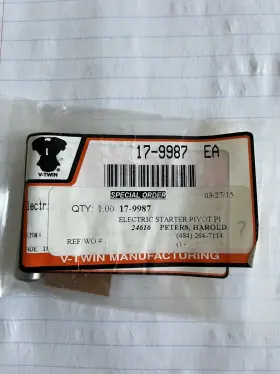 31495-79 V-twin Manufacturing 17-9987 New / Electric Starter Pivot Pin For Harley Davidson