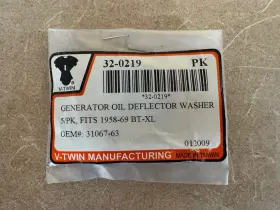 31067-63 V-twin Manufacturing 32-0219 Pack Of 4 Harley Davidson Oil Deflector Washer