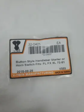 32-0405 V-twin Manufacturing Button Style Handlebar Starter Or Horn Switch For Harley Davidson