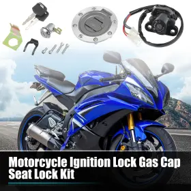 X Autohaux 703820024408 Ignition Switch Fuel Gas Cap Cover Seat Lock With Key For Yamaha Yzf-r1 1998-1999