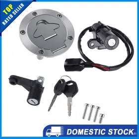 X Autohaux 732324883341 Pack Of 3 For Yamaha Motorcycle Ignition Switch Gas Fuel Tank Cap Seat Lock Key