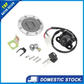 X Autohaux 732324885079 Pack Of 3 For Yamaha Motorcycle Ignition Switch Fuel Tank Cap Cover Seat Lock