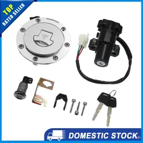 X Autohaux 786527045433 Pack Of 3 For Honda Cbr600f4i Cbr1000rr Ignition Switch Fuel Gas Cap Seat Lock