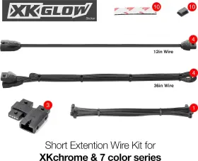 Xk Glow 850004220986 Xk-4p-wire-kit-moto Moto Extension Wire Kit