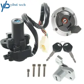 Yi168721t Yibei-tech Ignition Switch Lock Gas Cap Cover Set For Kawasaki Ninja 250r Ex250j 2008-2012