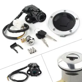 Zdl-kabusikikaisya1989usa 740000220601 Fuel Gas Cap Ignition Switch Seat Lock Keys Set For Kawasaki Z1000 Z 1000 10-16