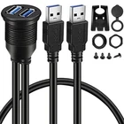 Batige 2 Ports Dual Usb 3.0 To Female Aux Flush Mount Car New. Price: $14.11.