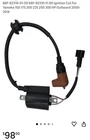 Jetunit JE-020015 68F-82310-01-00 Ignition Coil Yamaha New. Price: $34.95.