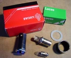 Bsa, Norton, Triumph, Oif, "blue" Round Light, Complete Warning Lamp, Oem Lucas New. Price: $49.95.
