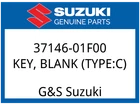 Suzuki Oem Part 37146-01F00 Key Blank (type:c) New. Price: $10.32.