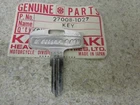 Nos Kawasaki F11 KE125 KE175 127 Oem Blank Key 27008-1027 New. Price: $15.99.