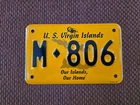 2004 Real Virgin Islands Motorcycle License Plate Tag Number 806 Mint Used. Price: $34.99.