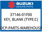 Suzuki Oem Part 37146-01F00 Key Blank (type:c) New. Price: $9.87.