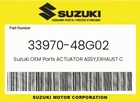 Suzuki Genuine Actuator Assy,exhaust Control 33970-48G02 New. Price: $368.12.