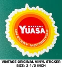 Yuasa Battery Batterie Vintage Original Vinyl Decal Sticker - Motorcycle Used. Price: $6.51.